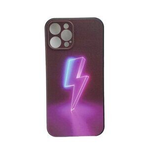 Purple Lightning iphone 12 pro max Phone Case